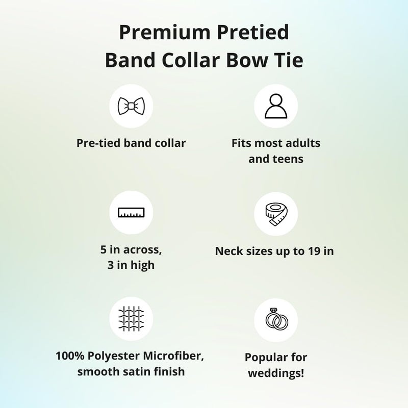 tiemart Premium Bow Tie (Dusty Blue) - Image 4